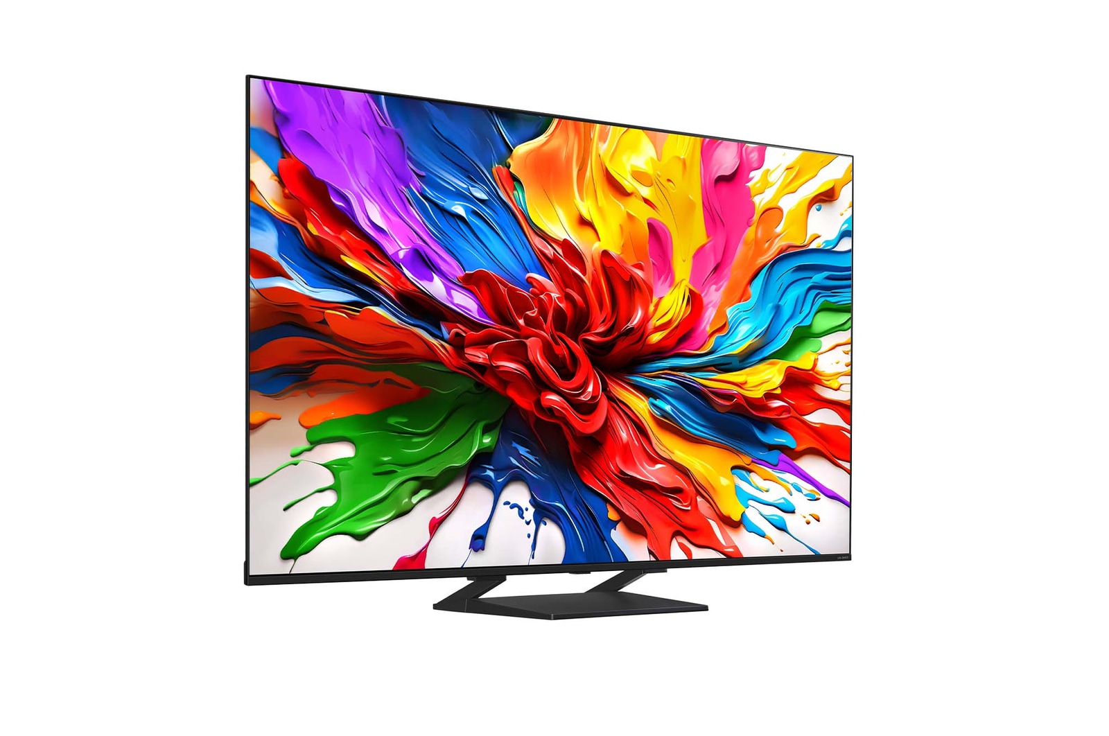 LG QNED evo QNED92 TV balra néző oldalnézete.