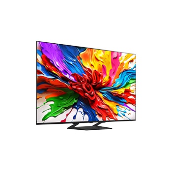 LG QNED evo QNED92 TV balra néző oldalnézete.