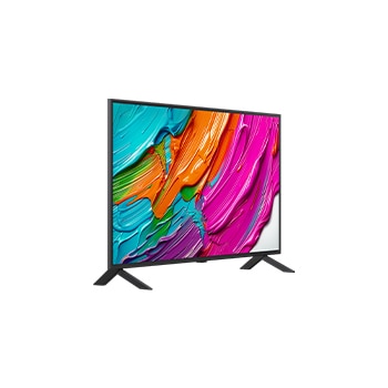 LG QNED8E AI TV enyhe oldalnézet