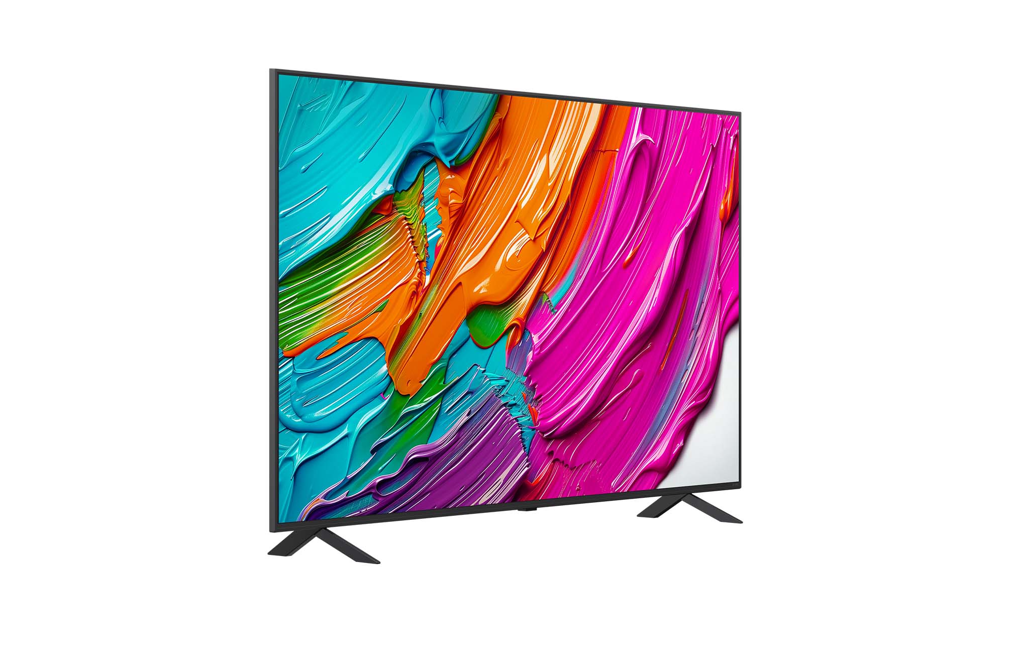 LG QNED8E AI TV enyhe oldalnézet