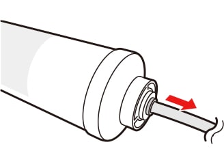 Nyomja meg és tartsa lenyomva a Vízszűrő gombot három másodpercig Ezzel visszaállítja a Szűrőcsere ikont Az új vízszűrő aktiválva van Folyassa a vizet körülbelül 5 percig, hogy eltávolítsa a rendszerből a bent rekedt levegőt és szennyeződéseket