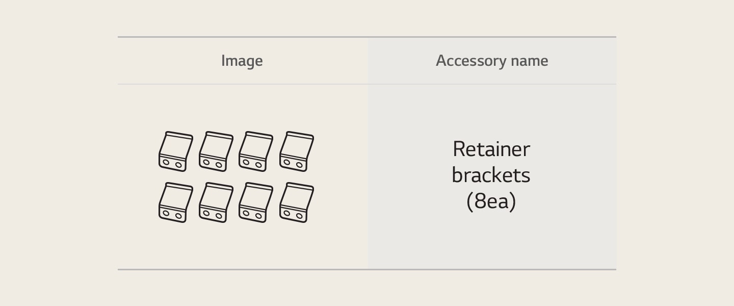 Az indukciós főzőlap tartozékaként járó rögzítőfülek illusztrációja.