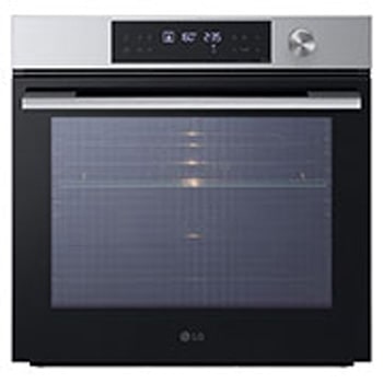Front view of InstaView™ beépíthető sütő, EasyClean™ és ThinQ™ technológia, 76L kapacitás WSED7612S