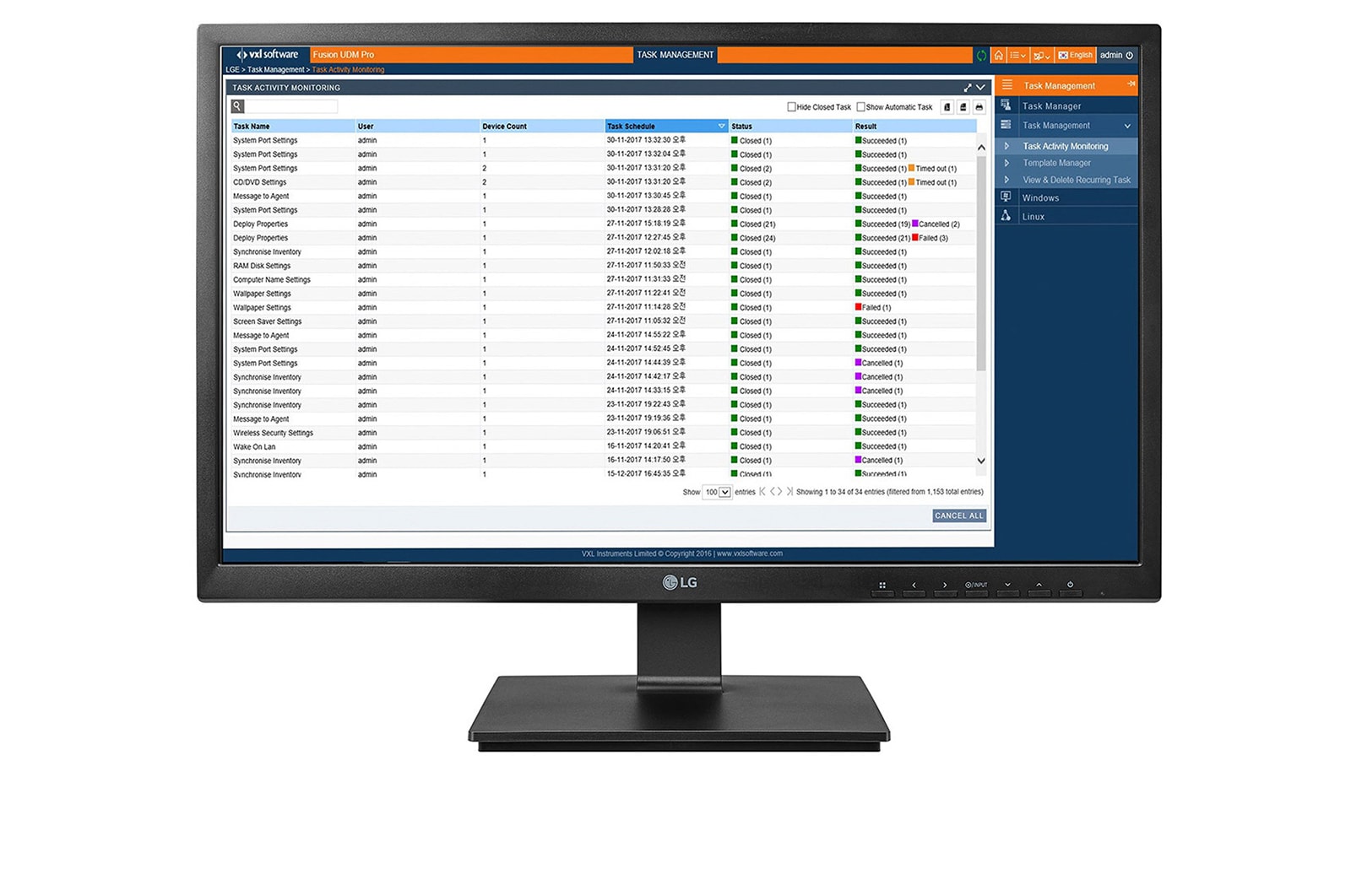 A(z) 23,8&#39;&#39; méretű All-in-One Thin Client IPS kijelző 24CK550N-3A elölnézete