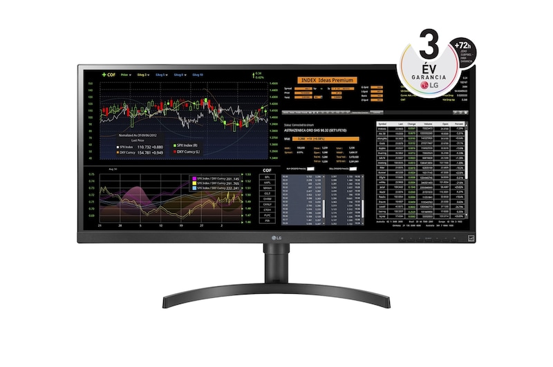 LG 34" méretű 21:9 képarányú UltraWide™ Thin Client IPS kijelző, 34CN650N-6A