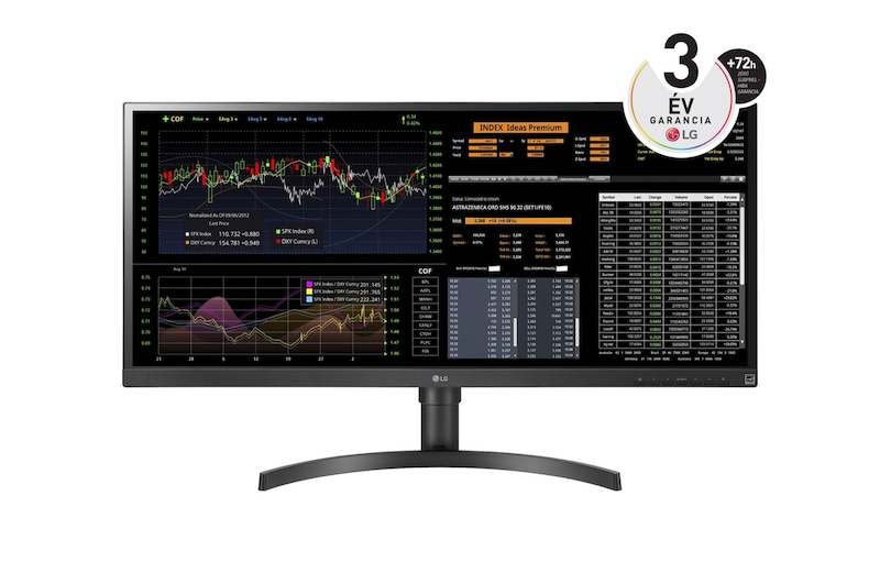 LG 34" méretű 21:9 képarányú UltraWide™ Thin Client IPS kijelző, 34CN650W-AC
