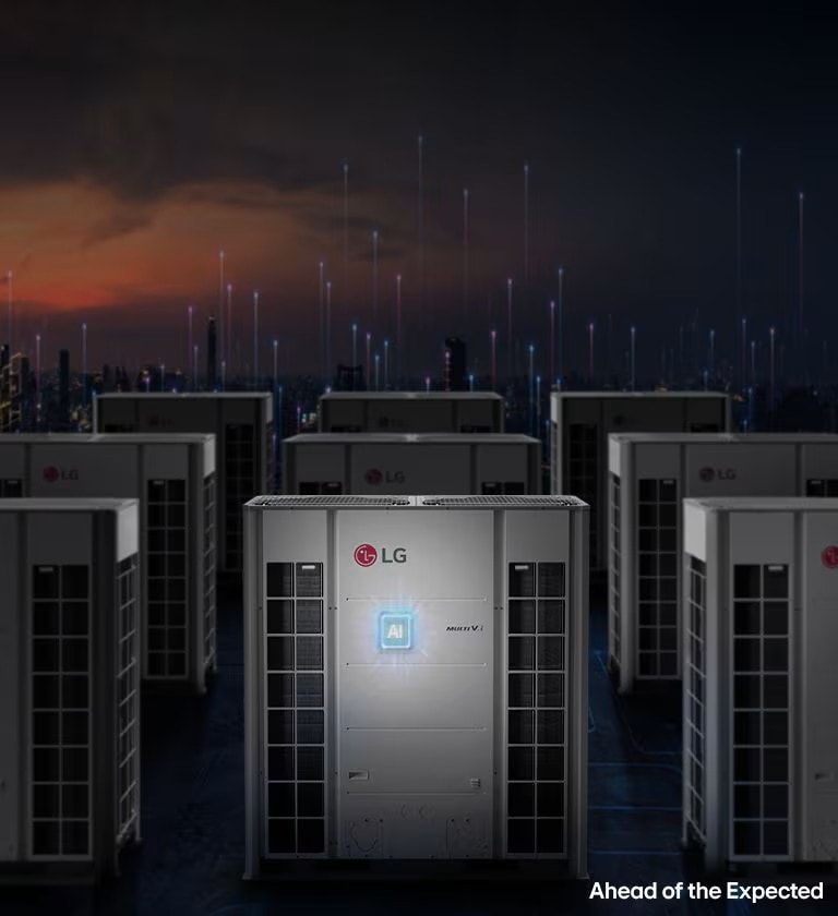 LG MULTI V HVAC kültéri egység intelligens technológiával és energiahatékony rendszermegoldásokkal