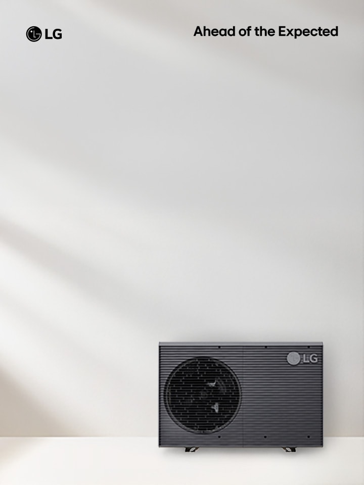 LG HVAC blog borító, amely összehasonlító szemléletben mutatja be a hőszivattyú és a gázkazán közötti választást.