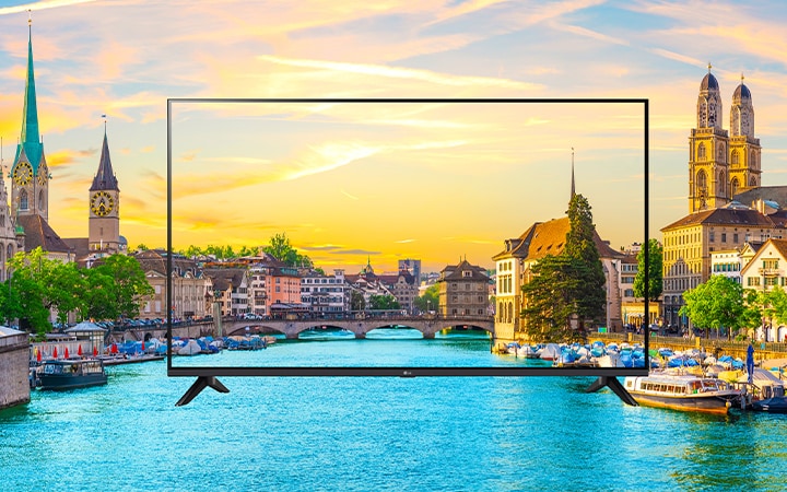 A TV képernyőjén megjelenő látvány olyan élénk feldolgozású, mintha valódi lenne.