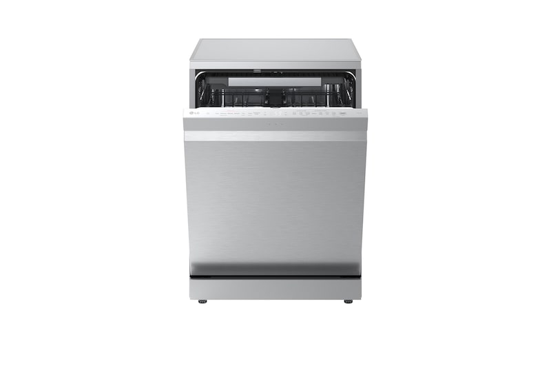 LG QuadWash™ gőzös mosogatógép TrueSteam™ technológiával, Automatikus ajtónyitás, 14 teríték, ThinQ™ WiFi funkció, DF375HVS