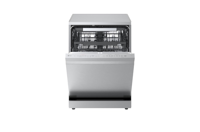 LG QuadWash™ gőzös mosogatógép TrueSteam™ technológiával, Automatikus ajtónyitás, 14 teríték, ThinQ™ WiFi funkció, DF375HVS