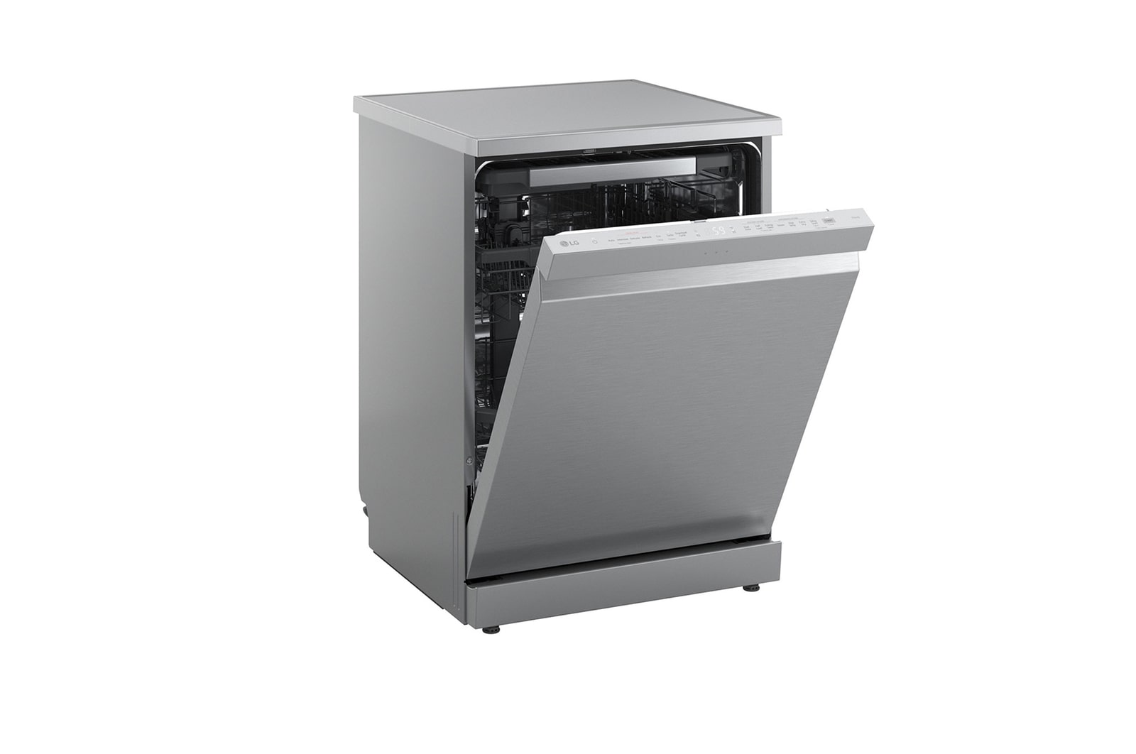 LG QuadWash™ gőzös mosogatógép TrueSteam™ technológiával, Automatikus ajtónyitás, 14 teríték, ThinQ™ WiFi funkció, DF375HVS