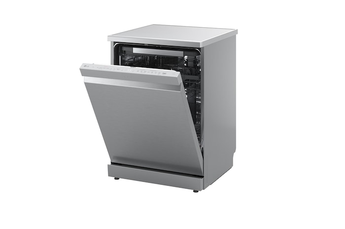 LG QuadWash™ gőzös mosogatógép TrueSteam™ technológiával, Automatikus ajtónyitás, 14 teríték, ThinQ™ WiFi funkció, DF375HVS