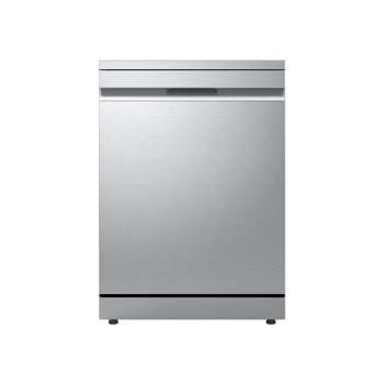 Front view of QuadWash™ gőzös mosogatógép TrueSteam™ technológiával, Automatikus ajtónyitás, 14 teríték, ThinQ™ WiFi funkció DF375HVS