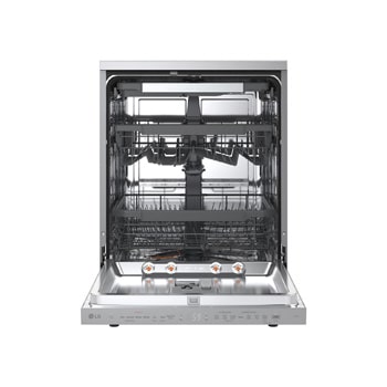 LG QuadWash™ gőzös mosogatógép TrueSteam™ technológiával, Automatikus ajtónyitás, 14 teríték, ThinQ™ WiFi funkció, DF375HVS