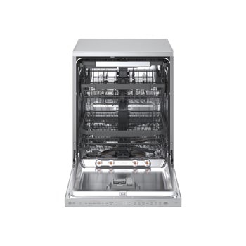 LG QuadWash™ gőzös mosogatógép TrueSteam™ technológiával, Automatikus ajtónyitás, 14 teríték, ThinQ™ WiFi funkció, DF375HVS