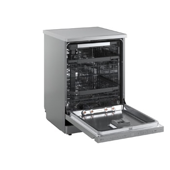 LG QuadWash™ gőzös mosogatógép TrueSteam™ technológiával, Automatikus ajtónyitás, 14 teríték, ThinQ™ WiFi funkció, DF375HVS