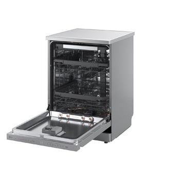 LG QuadWash™ gőzös mosogatógép TrueSteam™ technológiával, Automatikus ajtónyitás, 14 teríték, ThinQ™ WiFi funkció, DF375HVS
