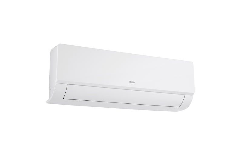 LG Libero Smart Dualcool Monosplit légkondicionáló elölnézete jobb alsó szögből.