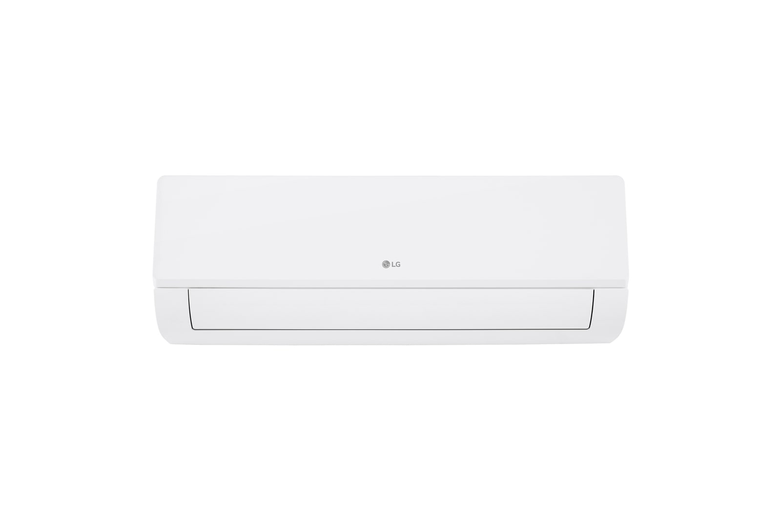 LG Libero Smart Dualcool Monosplit légkondicionáló elölnézete alsó szögből.