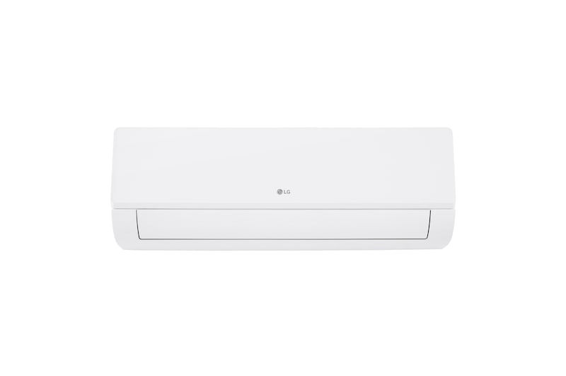 LG Libero Smart Dualcool Monosplit légkondicionáló elölnézete alsó szögből.