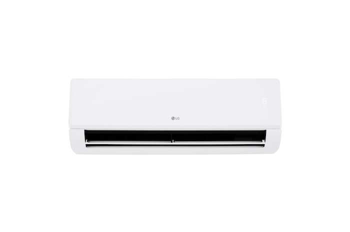 LG Libero Monosplit Smart Dualcool légkondicionáló elölnézete alsó szögből nyitott alsó lapáttal