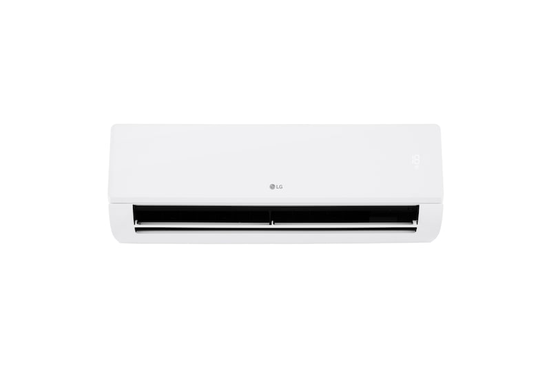 LG Libero Monosplit Smart Dualcool légkondicionáló elölnézete alsó szögből nyitott alsó lapáttal