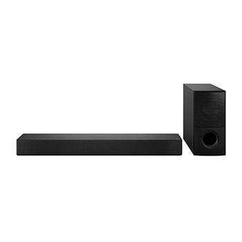 Soundbar and sub-woofer front view