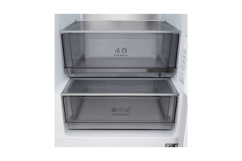 GBBS514CPY hűtő, Fresh Balancer és Fresh Converter fiókok, közeli nézet
