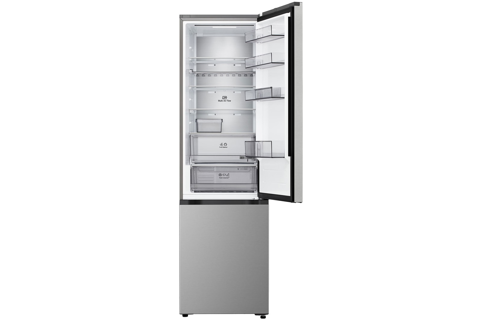 GBBS524CPY elölnézet nyitott felső ajtóval