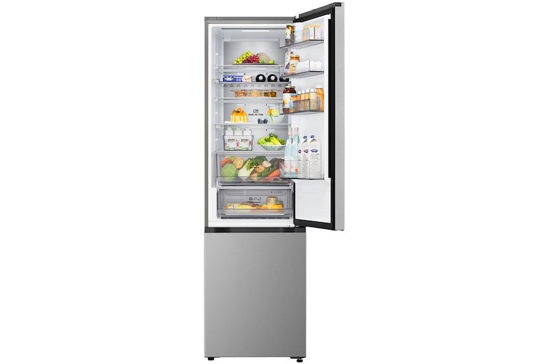 GBBS524CPY elölnézet nyitott felső ajtóval, termékkel