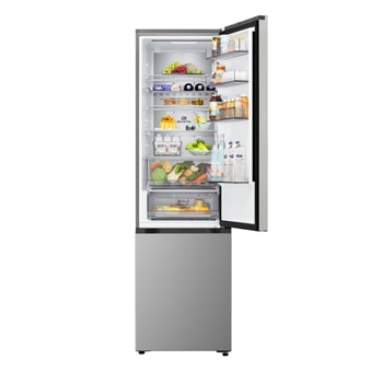 GBBS524CPY elölnézet nyitott felső ajtóval, termékkel