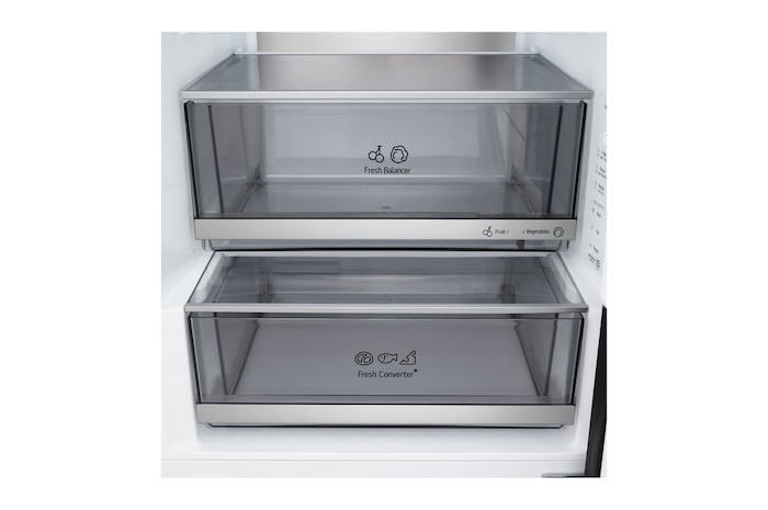 GBBS726CEV LG alulfagyasztós hűtőszekrény FRESHBalancer™ és FRESHConverter⁺™ fiókokkal