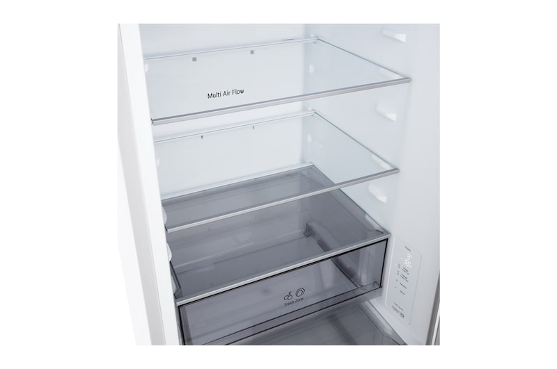 GBBSJ10ESW Fresh Zone fiókokkal és edzett üveg polcokkal