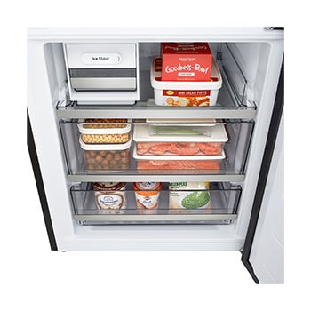 GBBW726CEV hűtő, nyitott fagyasztóajtóval, Manuális jégkészítővel, élelmiszerekkel