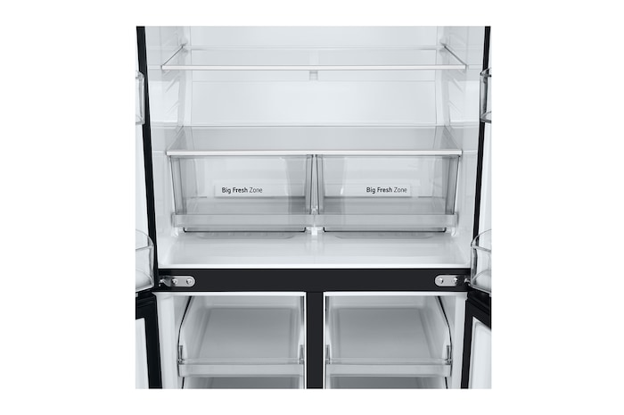 InstaView™ Keskeny négyajtós hűtőszekrény ThinQ™ technológia, 530L kapacitás