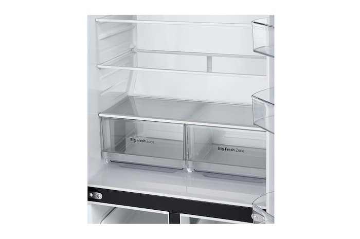 InstaView™ Keskeny négyajtós hűtőszekrény ThinQ™ technológia, 530L kapacitás