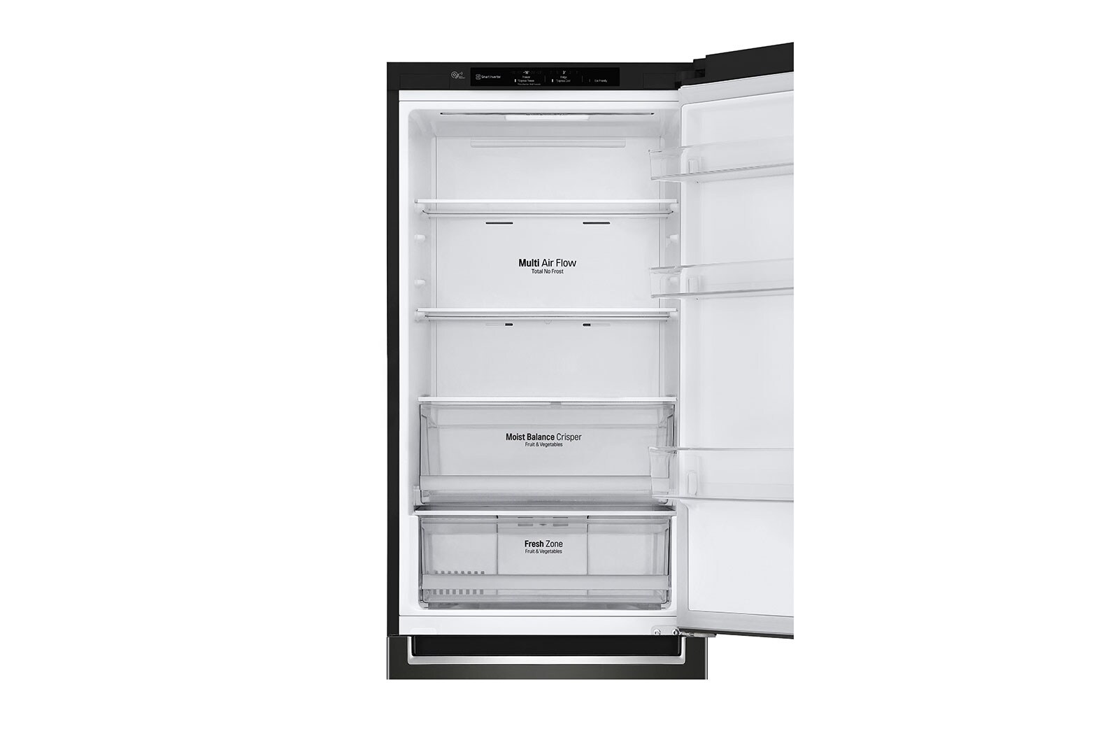 LG Alulfagyasztós hűtőszekrény, DoorCooling⁺™ technológia, 341L kapacitás, GBB61BLJMN