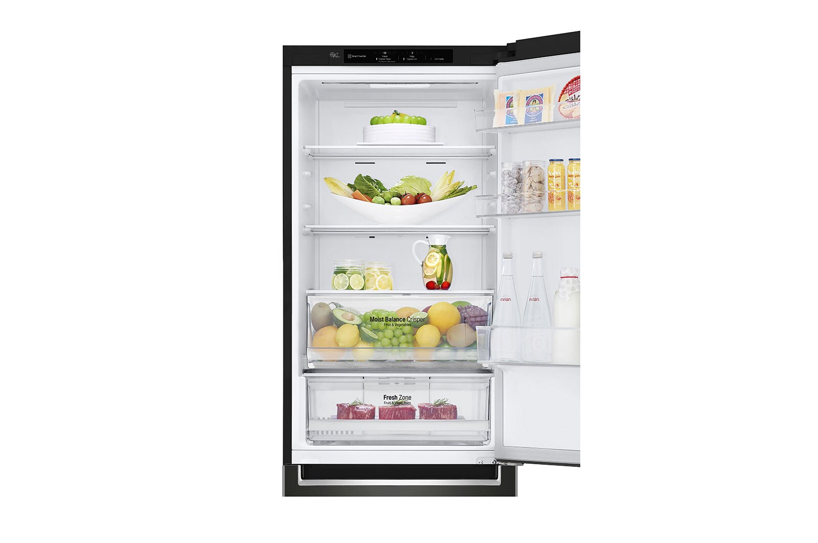LG Alulfagyasztós hűtőszekrény, DoorCooling⁺™ technológia, 341L kapacitás, GBB61BLJMN