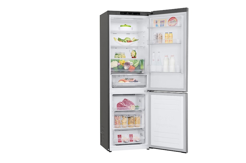 LG Alulfagyasztós hűtőszekrény, DoorCooling<sup>+</sup>™ technológia, 341L kapacitás, GBB61PZGCN1