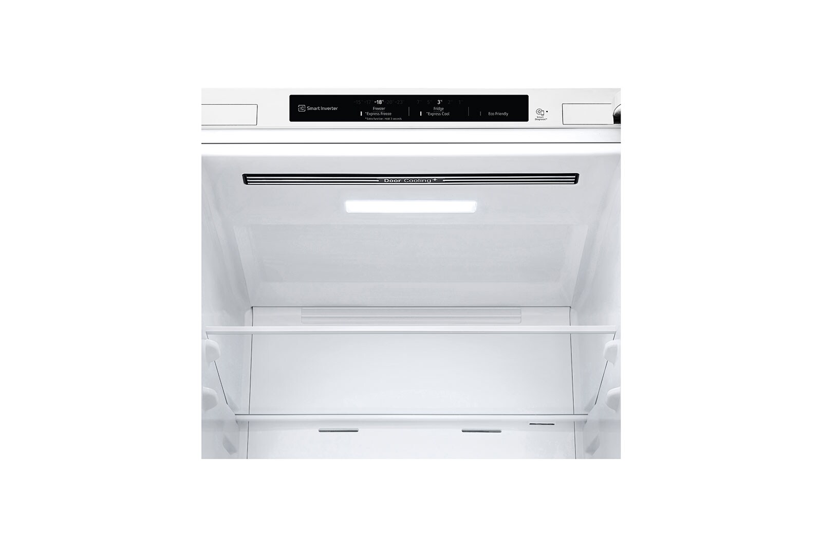 LG Alulfagyasztós hűtőszekrény, DoorCooling<sup>+</sup>™ technológia, 341L kapacitás, GBB61SWGGN