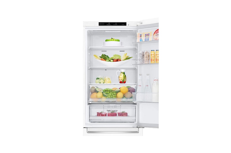 LG Alulfagyasztós hűtőszekrény, DoorCooling<sup>+</sup>™ technológia, 341L kapacitás, GBB61SWGGN