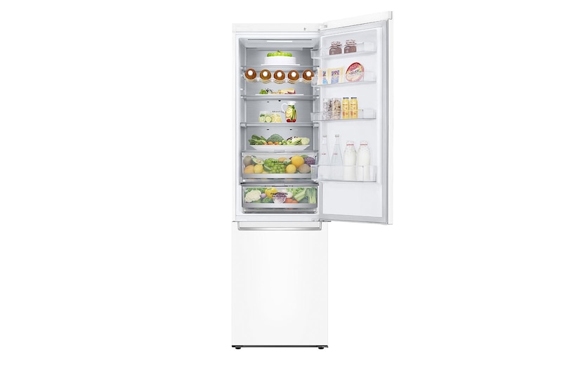 LG Alulfagyasztós hűtőszekrény, DoorCooling<sup>+</sup>™ és ThinQ™ technológia, 384L kapacitás, GBB72SWUCN1