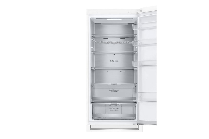 LG Alulfagyasztós hűtőszekrény, DoorCooling<sup>+</sup>™ és ThinQ™ technológia, 384L kapacitás, GBB72SWUCN1