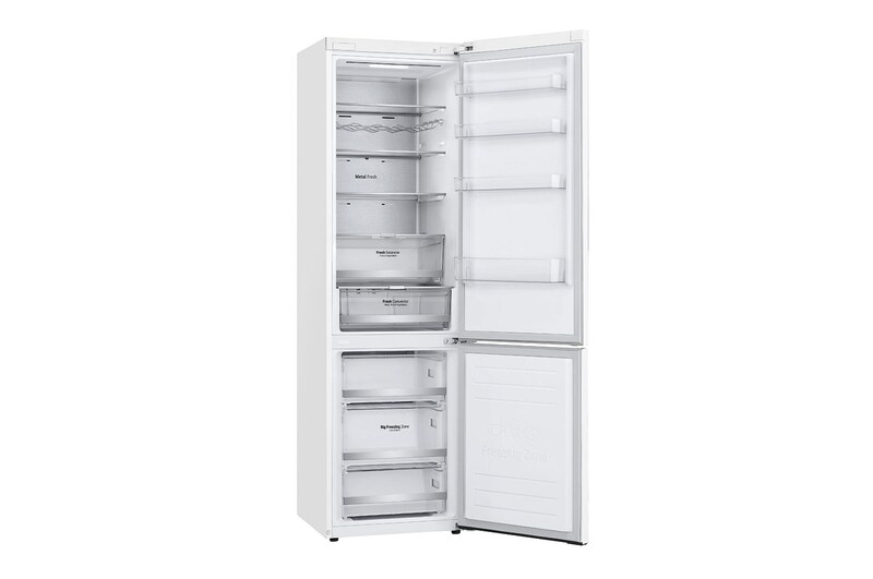 LG Alulfagyasztós hűtőszekrény, DoorCooling<sup>+</sup>™ és ThinQ™ technológia, 384L kapacitás, GBB72SWUCN1