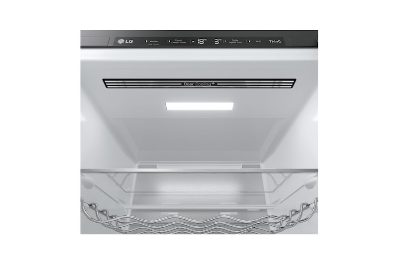 LG Alulfagyasztós hűtőszekrény, DoorCooling+™ és ThinQ™ technológia, 387L kapacitás, GBB72TW9DQ