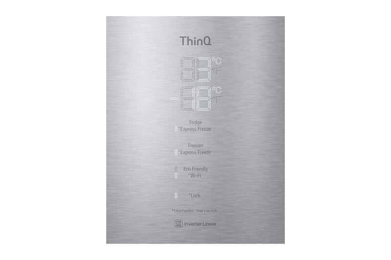 LG Alulfagyasztós hűtőszekrény, DoorCooling⁺™ és ThinQ™ technológia, 384L kapacitás, GBB92STABP