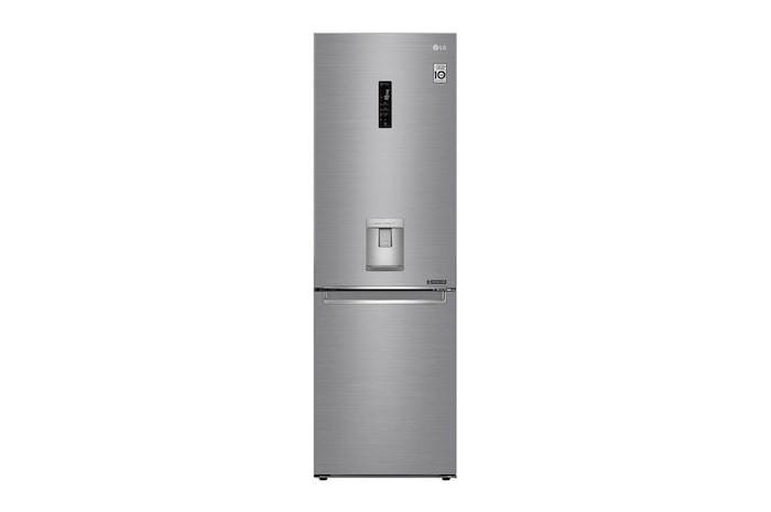 A(z) Alulfagyasztós hűtőszekrény, DoorCooling⁺™ és ThinQ™ technológia, 340L kapacitás, GBF71PZDMN elölnézete