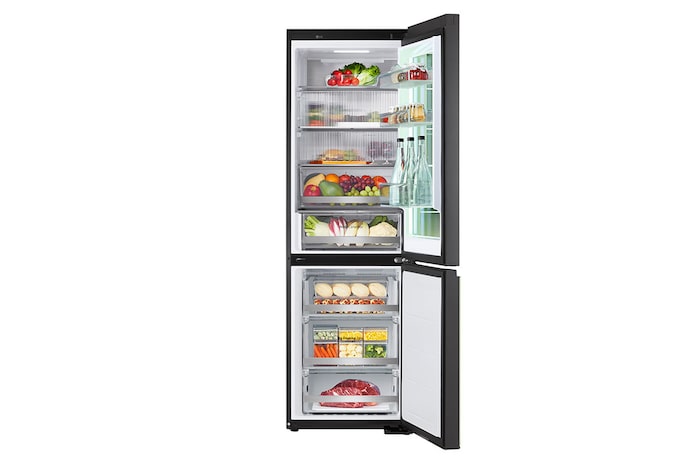 LG InstaView™ MoodUP™ Alulfagyasztós hűtőszekrény, ThinQ™ technológia, 352L kapacitás, GBG719MDNN