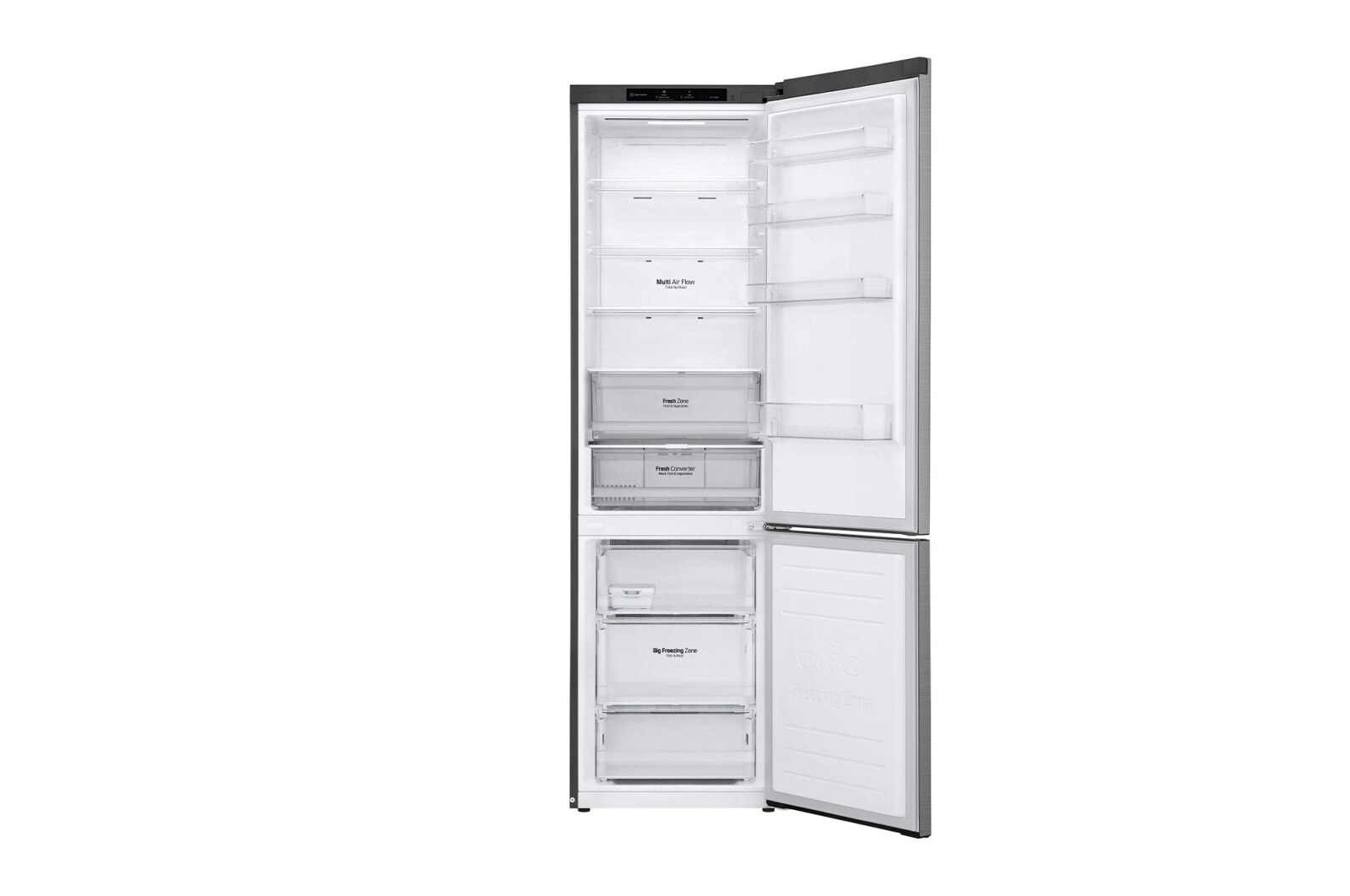 LG Alulfagyasztós hűtőszekrény, DoorCooling+™ technológia, 384L kapacitás, GBP52PZNCN1